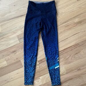 Peloton high waist leggings spandex multicolor blue women's size Small